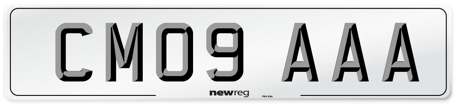 CM09 AAA Number Plate from New Reg